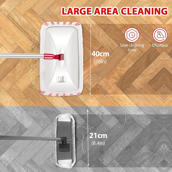 Hardwood Floor Mop, Extended Large Flat Floor Mop - Image 2