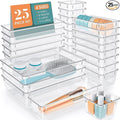 25 PCS Drawer Organizer Set, 5 Size Bathroom and kitchen organizer Trays | by StorMiracle