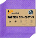 MoLKENE Swedish Dishcloths for Kitchen, 6 Pack Cellulose Sponge Cloths | by MoLKENE