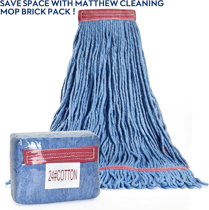 Matthew Cleaning 24oz Heavy Duty Mop Head Commercial Replacement - Image 6