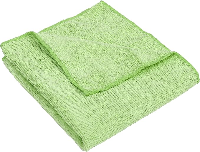 Quickie Cleaning 32-Pack Microfiber Cleaning Cloth 14"x14" inch Green - Image 2