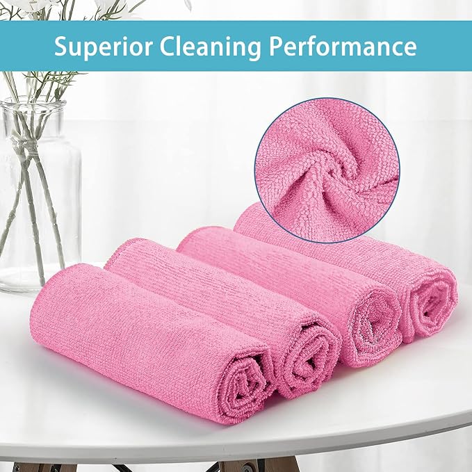 HOMEXCEL 50PK Microfiber Cleaning Cloth, Cleaning Rag - Image 2