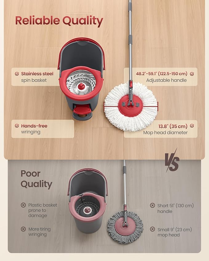 SONGMICS Spin Mop and Bucket Set - Image 5