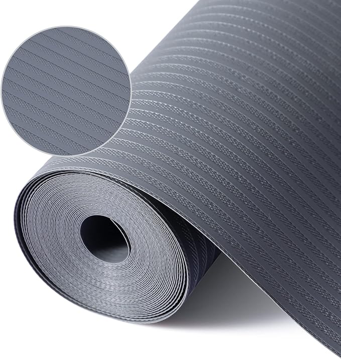 Shelf Liners for Kitchen Cabinets, Non-Adhesive Drawer Liner, 17.5 Inch x 10Ft(120 Inch), Non-Slip, Strong Durable, Waterproof for Kitchen Cabinet Liner, Shelves, Storage, Desks, Dark Gray