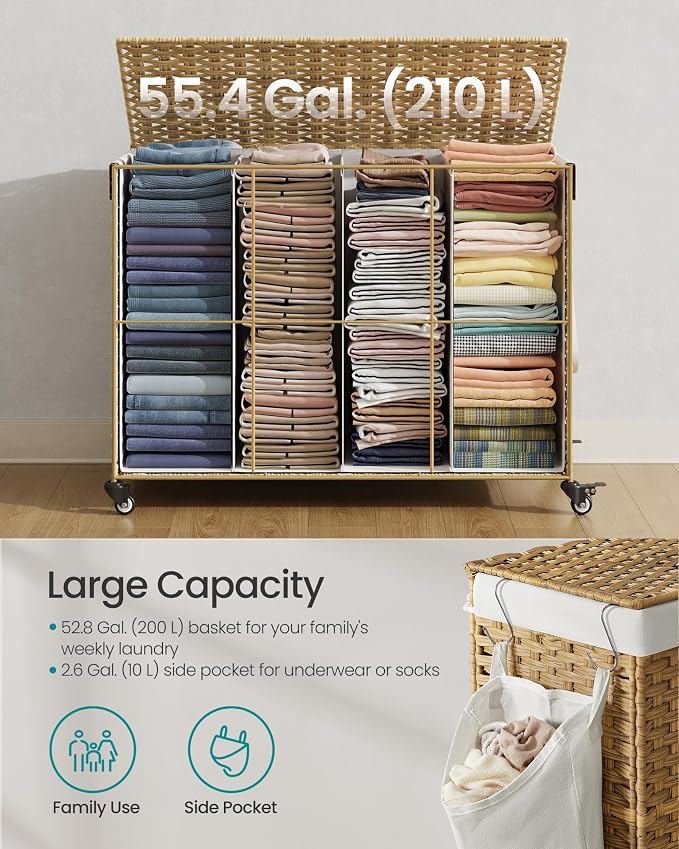SONGMICS Rolling Laundry Hamper - Image 4