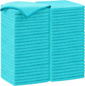 AIDEA Blue Microfiber Cleaning Cloth-50PK, Cleaning Rags 12"x 12" Absorbent | by AIDEAHOME