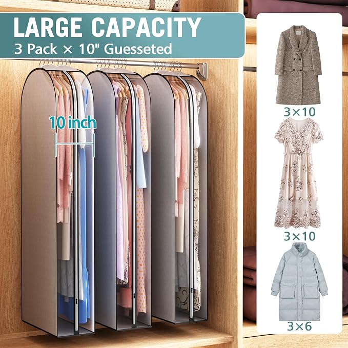 Liuoud 10" Gusseted Garment Bags - Image 2