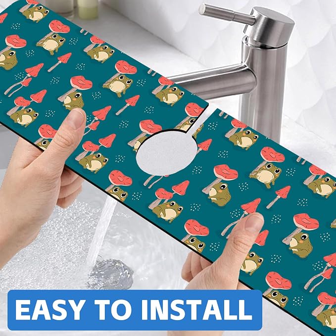 Cute Frog and Mushrooms Dish Drying Mat - Image 6