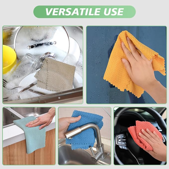 SINLAND Dish Cloth for Washing Dishes Kitchen Washcloth Cleaning Cloth - Image 7