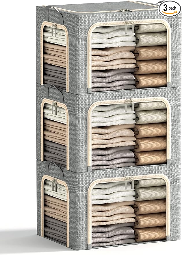 3 Openings Clothes Storage Bins by Furnhome
