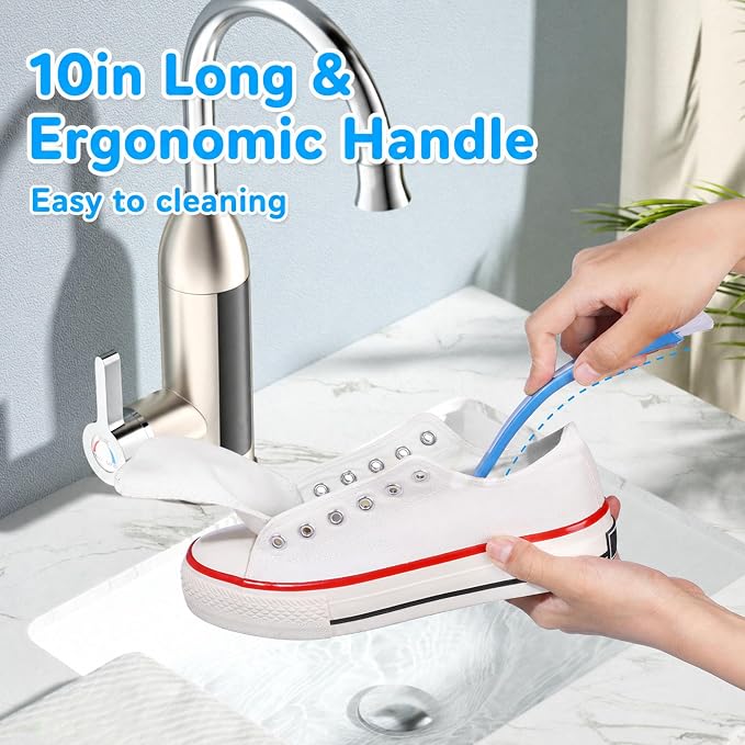 2Pcs 10in Shoes Cleaning Brushes, Double Sided Shoe Sole Cleaner Insider Shoe - Image 7