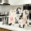 Stand mixer cover with handle and storage bag, reusable and washable, stylish retro floral design, keeps kitchen countertops clean and tidy (fits 6-8 quart mixers).
