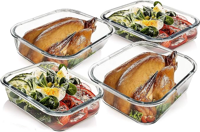 M MCIRCO 80 oz & 36 oz Extra Large Glass Food Storage Containers - Image 5