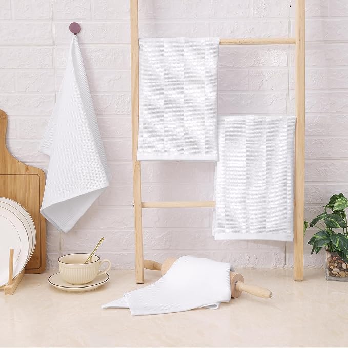 Homaxy 100% Cotton Waffle Weave Kitchen Towels, 6 Pack - Image 7