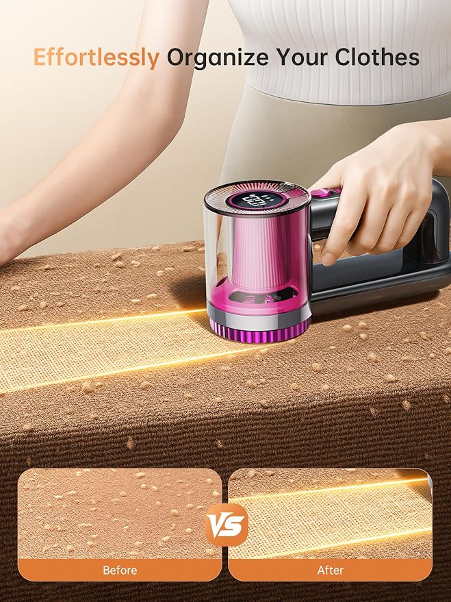 2-in-1 Rechargeable Fabric Shaver & Lint Remover, 1800mAh | 3-Speed Lint Shaver - Image 3