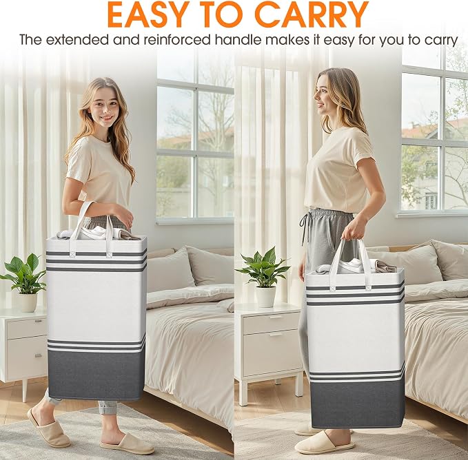4 Pack Large Laundry Baskets, Laundry Hampers, Freestanding Waterproof - Image 6