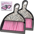THINKLEARN 2PCS Small Dust Pan and Brush Set, Mini Broom Dustpan Kit by THINKLEARN