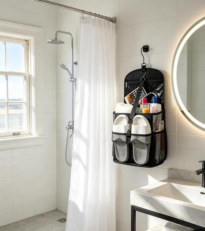 Mesh Shower Caddy Portable Shower Bag - Image 2