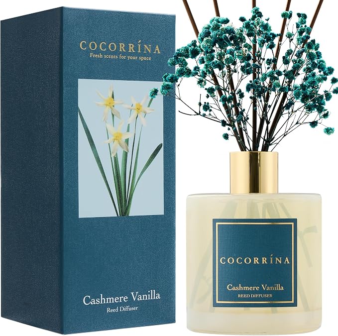 Reed Diffuser - Cashmere Vanilla 17 Fl.oz Reed Diffuser by COCORR%C3%8DNA