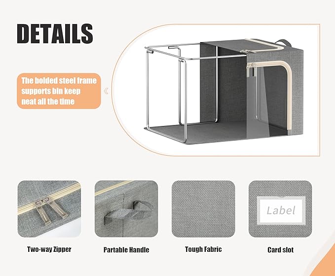 3 Openings Clothes Storage Bins - Image 4