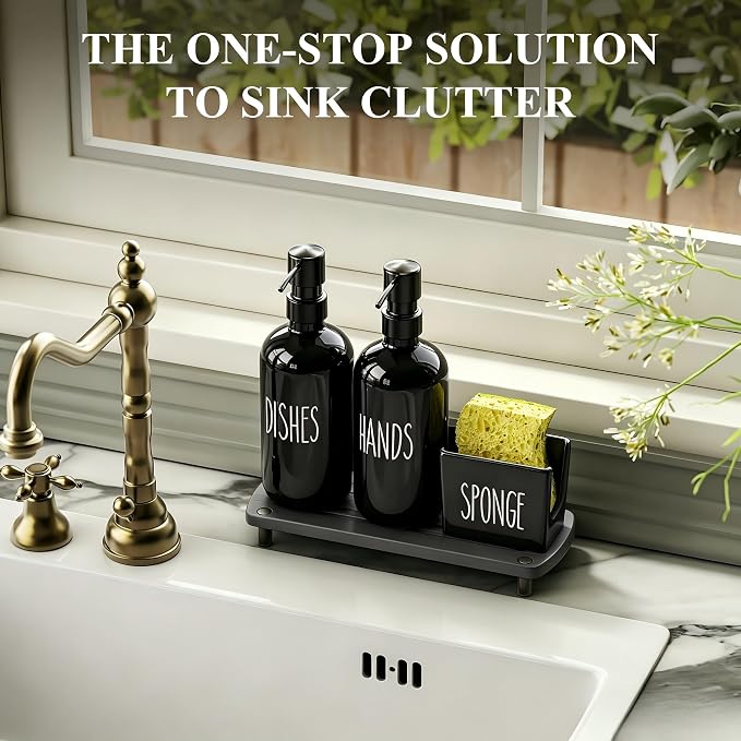 Cisily Black Soap Dispenser Set - Image 6