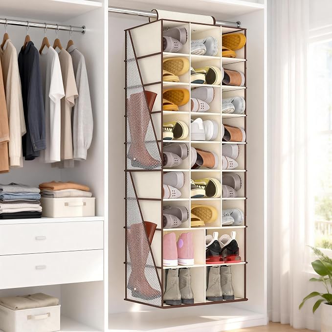 Hanging Shoe Organizer for Closet-Collapsible Storage Rack - Image 9