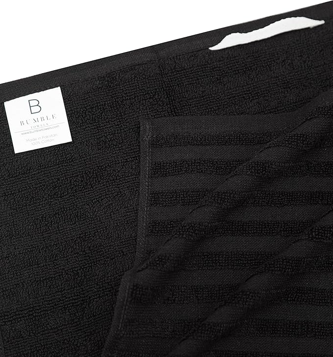 Premium Kitchen Towels 6 Pack 100% Cotton 20"x28" Dish Towels Black Striped - Image 4