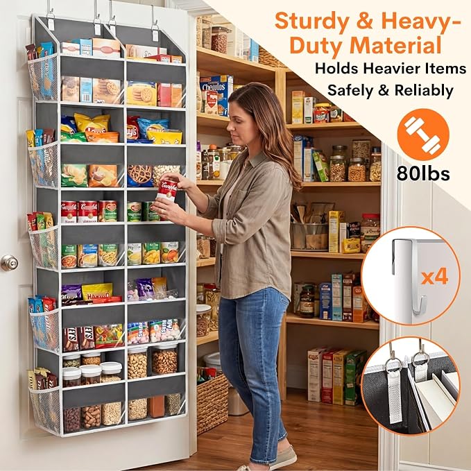 5-Tier Over Door Organizer, 10-Compartment Wide Storage Rack | 20" wide - Image 3