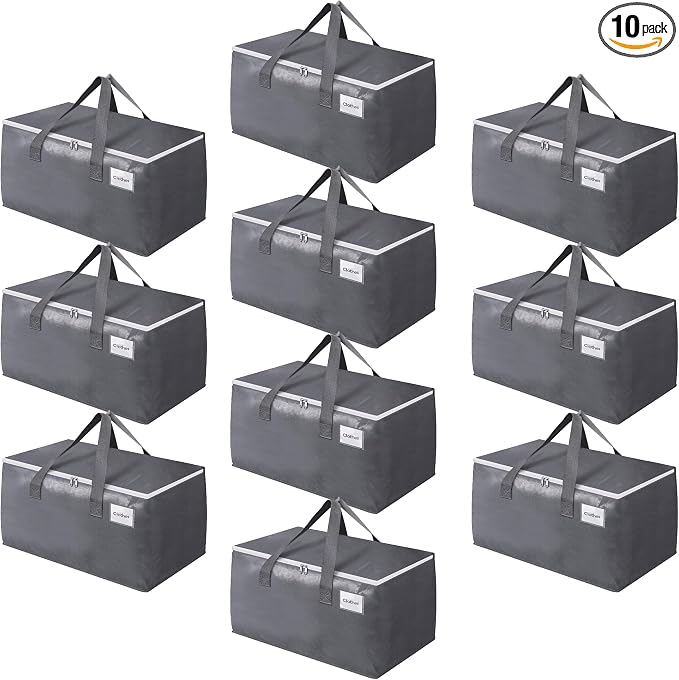 BlissTotes Large Moving Bags, Storage Bags, 93L-10 Pack | Moving Bags by BlissTotes