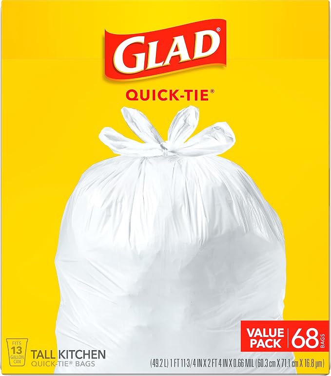 Glad Tall Kitchen Trash Bags 13 Gallon, Unscented Garbage Bags - Image 5
