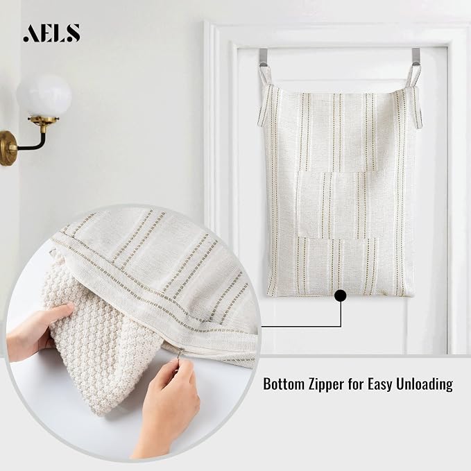 AELS Farmhouse Hanging Laundry Hamper - Image 2