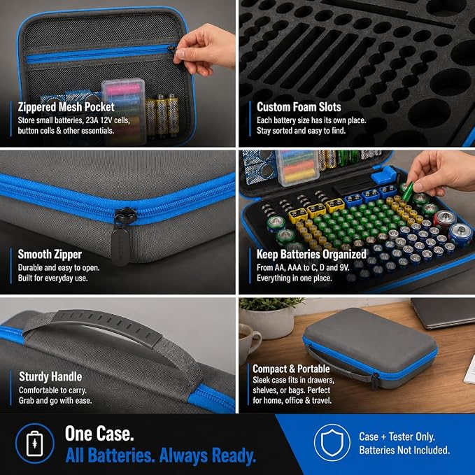 136+ Battery Organizer Storage Case - Image 3