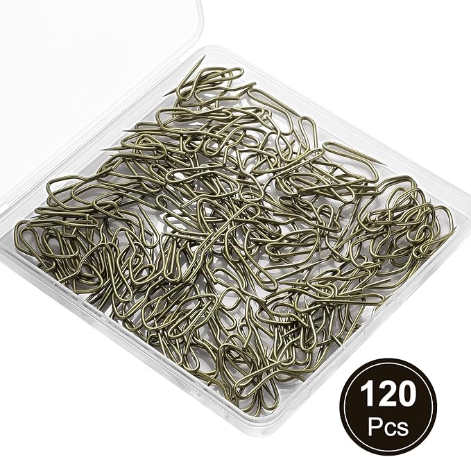 Shappy 120 Pcs Metal Drapery Hooks Pinch Pleat - Image 4