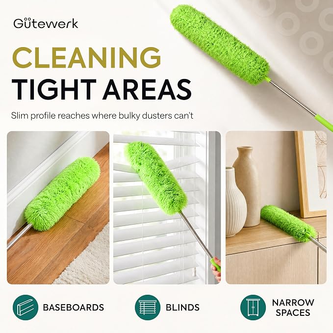 GÜTEWERK Extendable Microfiber Duster, 55 Inch - Image 4