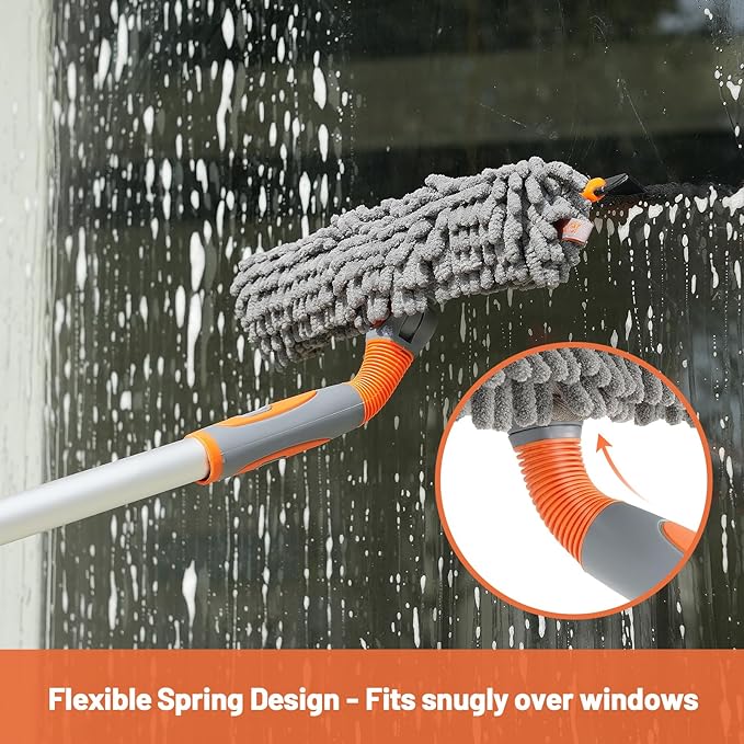 Eazer 65'' Squeegee Window Cleaner 2 in 1 Rotatable Window Cleaning Tool Kit - Image 5