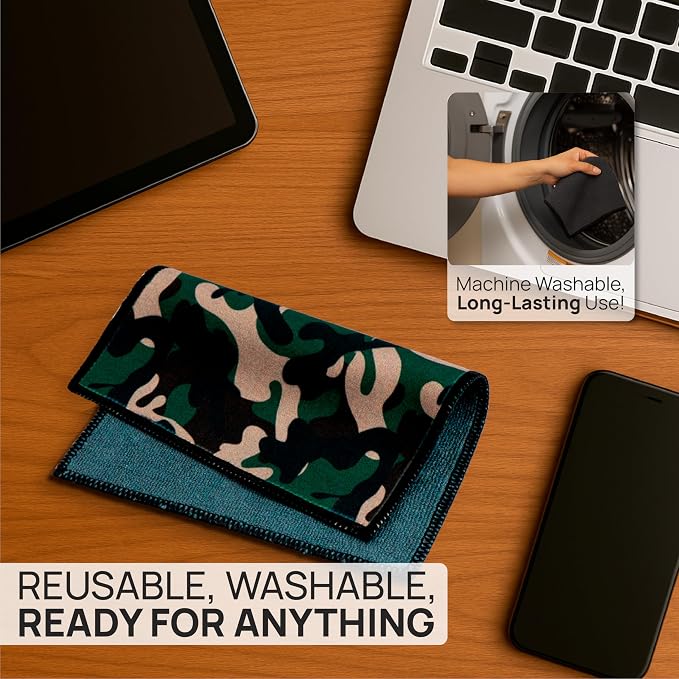 Microfiber Wholesale Quick Cloth Glasses Cleaning Cloths – 5x7 Camo 2-Pack | - Image 4