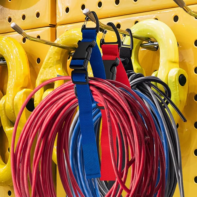 24 Pack Adjustable Extension Cord Holder Straps, Heavy Duty Triangle Clips - Image 2