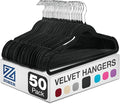 ZOBER Black Velvet Hangers 50 Pack by ZOBER
