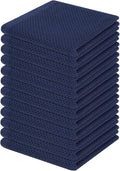 Homaxy 100% Cotton Waffle Weave Kitchen Dish Cloths 12-Pack, Dark Navy | 12 x by Homaxy