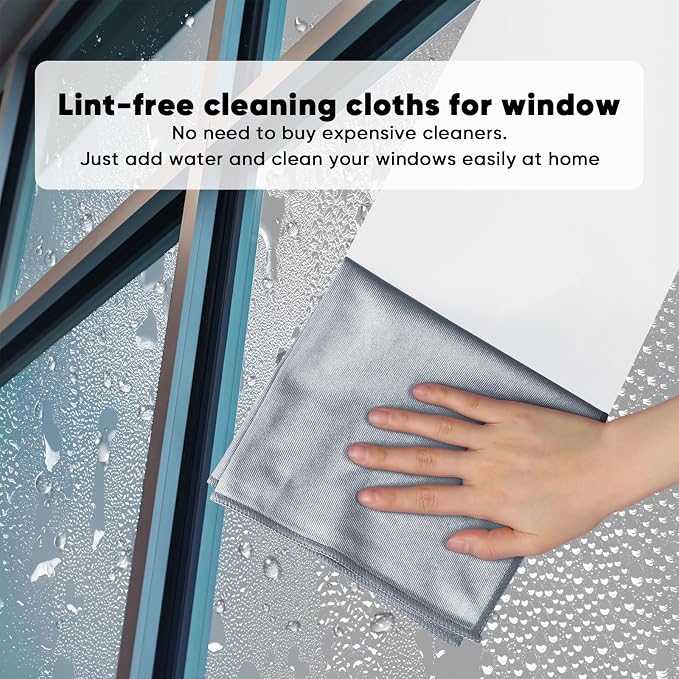 HOMEXCEL Glass Cleaning Cloths 12PK, Streak Free Towel - Image 2