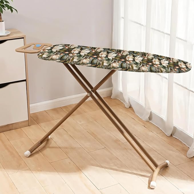 Vintage Green White Magnolia Floral 15"x54" Ironing Board Cover - Image 3