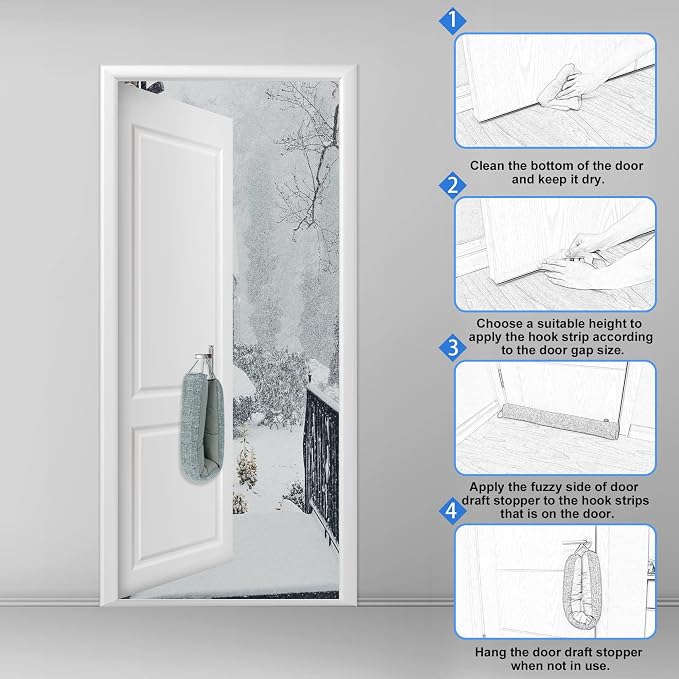 NABOWAN Weighted Door Draft Stopper — Triangular Under-Door Gap Filler - Image 6