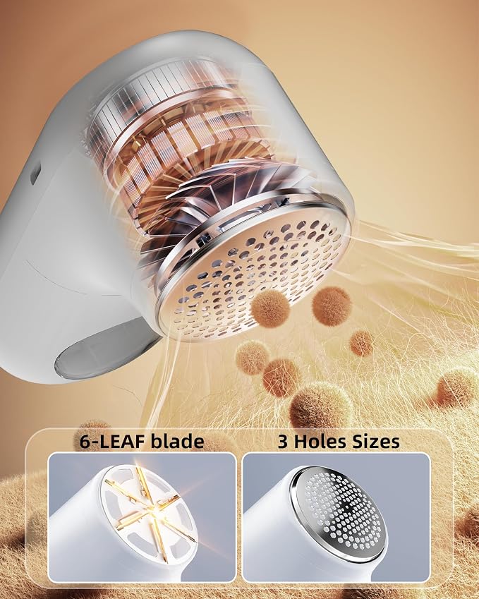 Fabric Shaver Lint Remover for Clothes, Portable Sweater Defuzzer | Rechargeable - Image 4