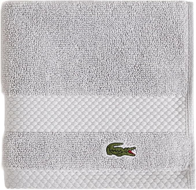 Lacoste Heritage 100% Supima Cotton Wash Cloth 13" x 13", Micro Chip | Highly by Unknown