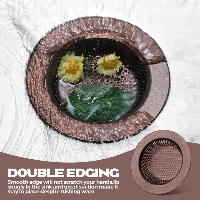 Retisee 2 Pcs Kitchen Sink Drain Strainer 4.4 Inch, Oil Rubbed Bronze - Image 6