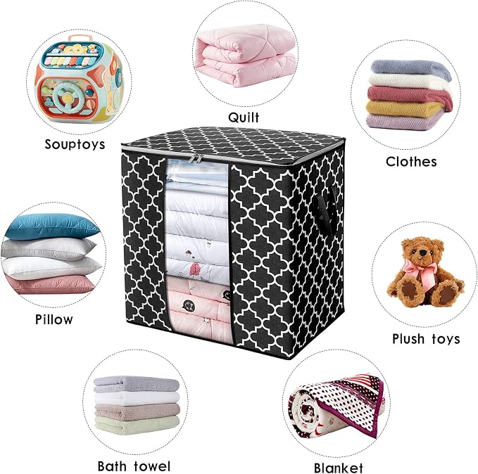 Storage Bags 2 Pack 100L Clothes Organization and Storage Containers | Large - Image 4
