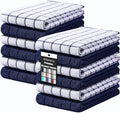 Homaxy Large Premium Cotton Kitchen Towels 16"x 28", 12 Pack, Dusty Blue by Homaxy