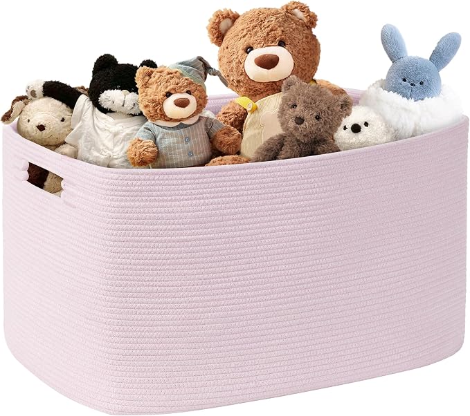 86L Large Woven Laundry Basket Hamper by SunNewt