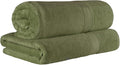 SUPERIOR Egyptian Cotton Pile Plush Bath Sheet, 2 Piece Set, Forest Green | by SUPERIOR