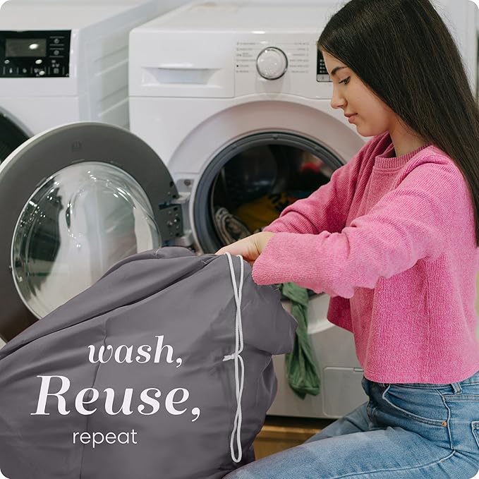 Handy Laundry Bag with Shoulder Strap 30"x40" 2-Pack, Heavy Duty - Image 5
